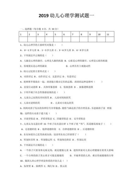 儿童心理学试题_如何科学备考