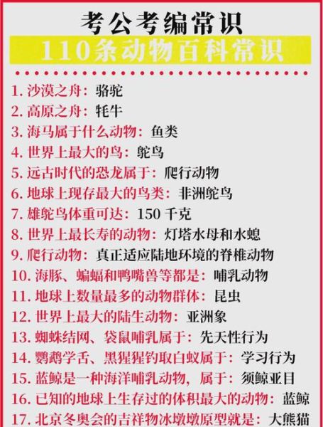 动物百科读书笔记_如何高效记忆动物知识