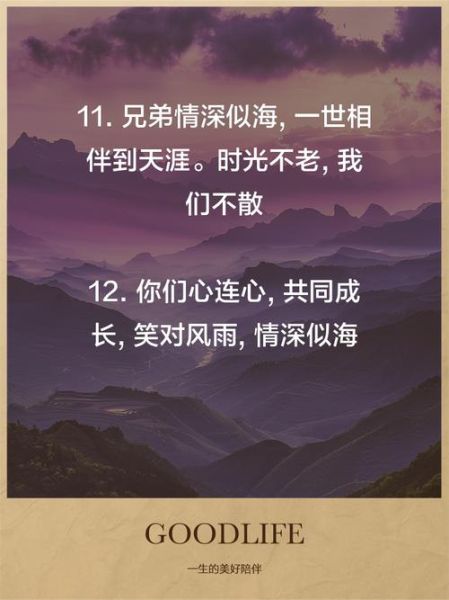 兄弟情深的句子有哪些_怎么表达兄弟情