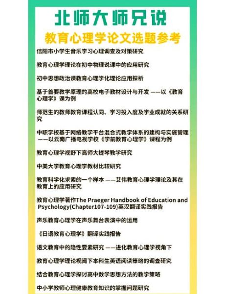 教育心理学论文怎么写_教育心理学课程论文选题
