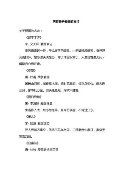 表达爱国情感的诗句有哪些_如何用在作文里