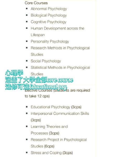 心理学专业课程有哪些_心理学课程怎么选